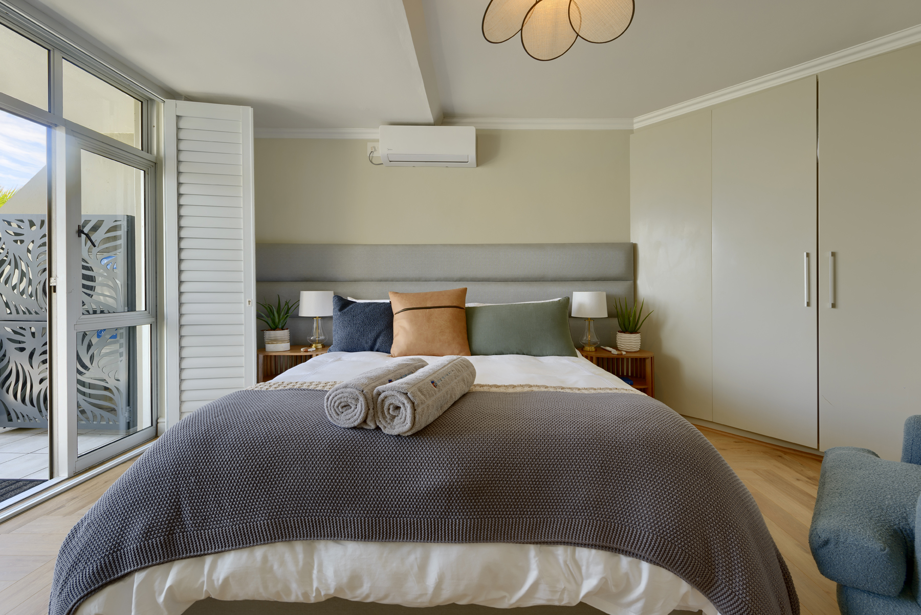 Master bedroom with king bed and en-suite bathroom